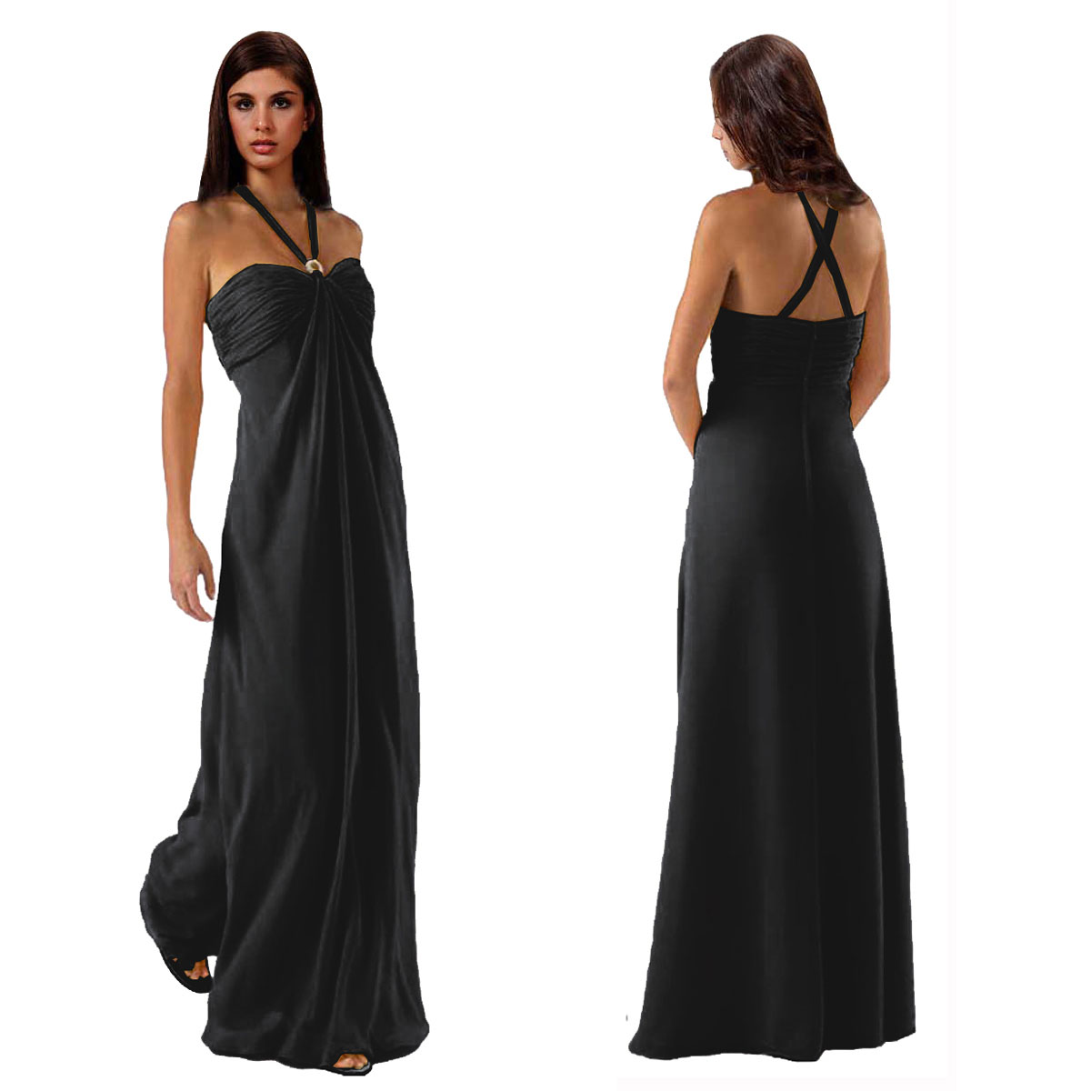 black long flowing gown
