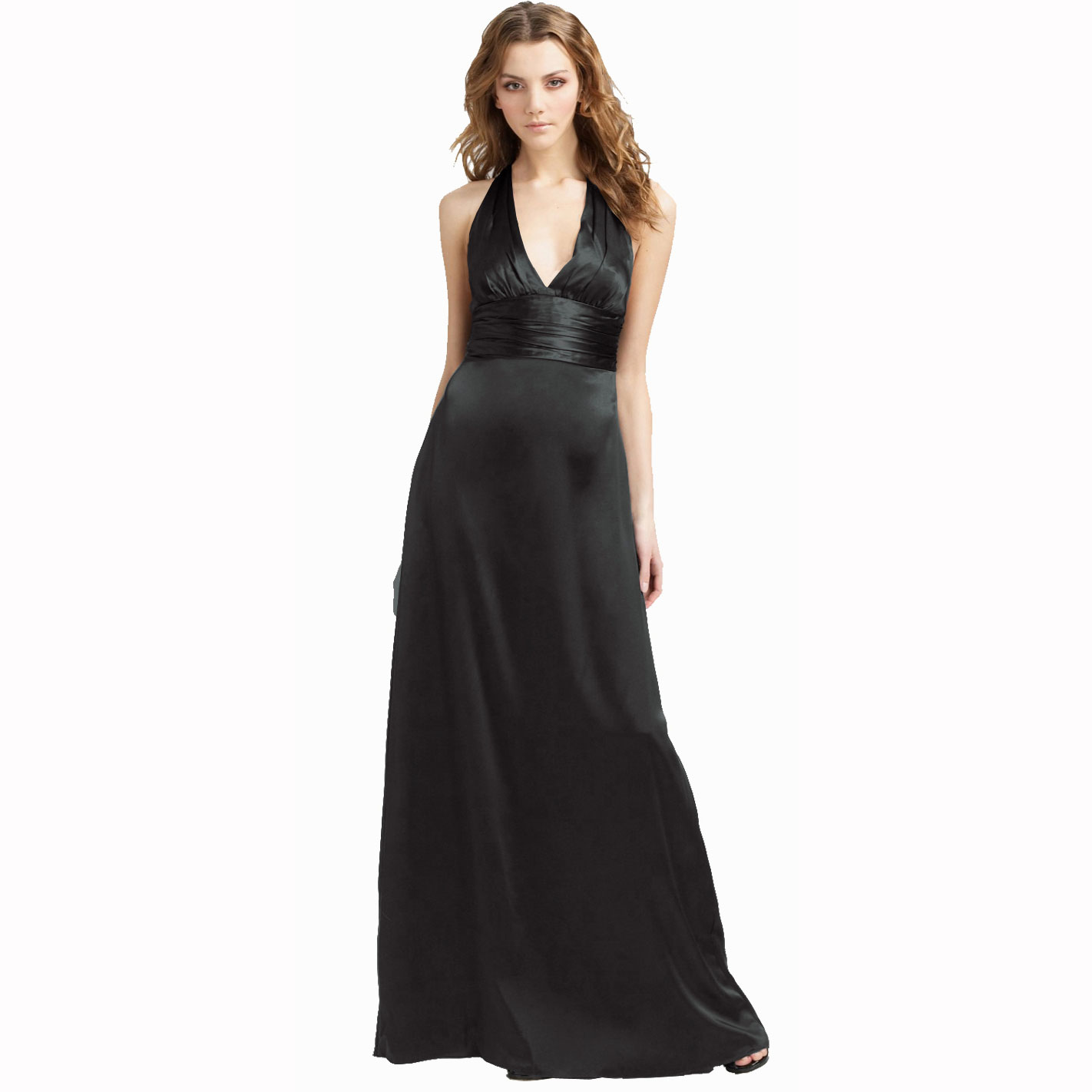 Halter Neck Silky Satin Formal Evening Gown Bridesmaid Dress ed6056 eBay