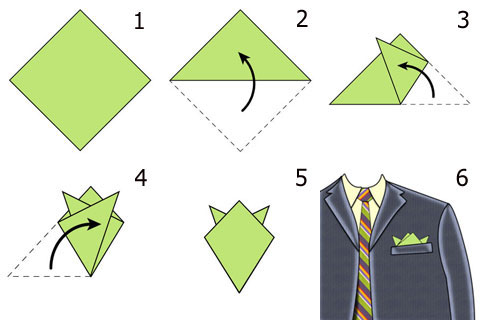 how to fold a handkerchief